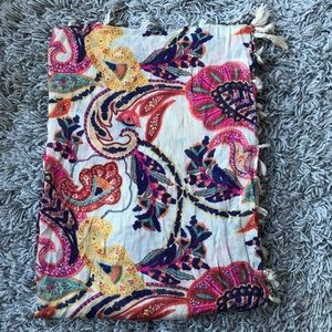 Multicolor Tassel Scarf